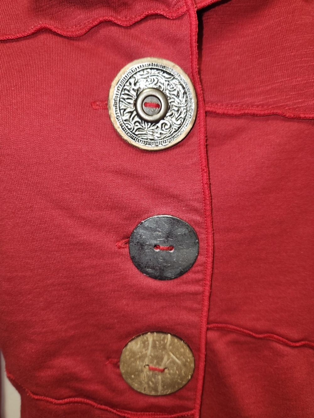 🍉Neon Buddha Button Front Jacket - Picture 6 of 7